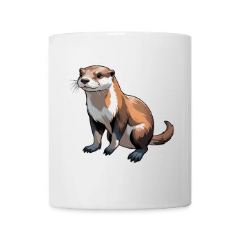 Otter - Cute Animal Sticker - Tasse - Weiß - Vorne