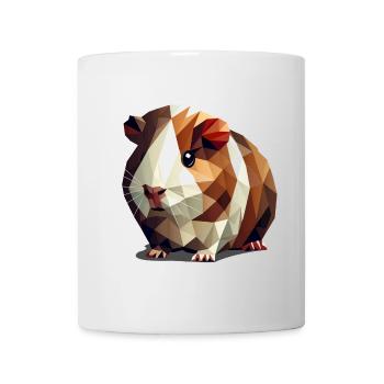 Süßes Meerschweinchen im Polygon-Stil - Tasse - Weiß - Vorne