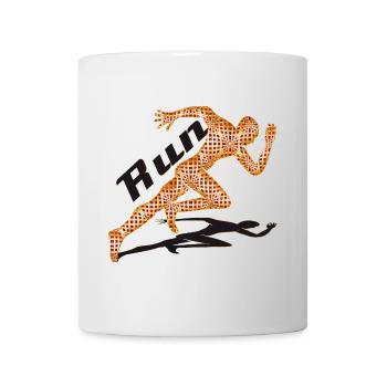 Dynamisches Sprintmotiv im extravaganten Design - Tasse - Weiß - Vorne
