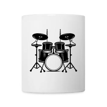 Schlagzeug - Tasse - Weiß - Vorne