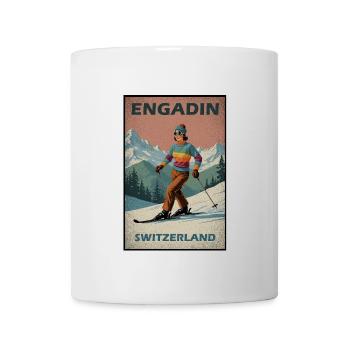 Engadin Skiing Alps - Mug - white - Front