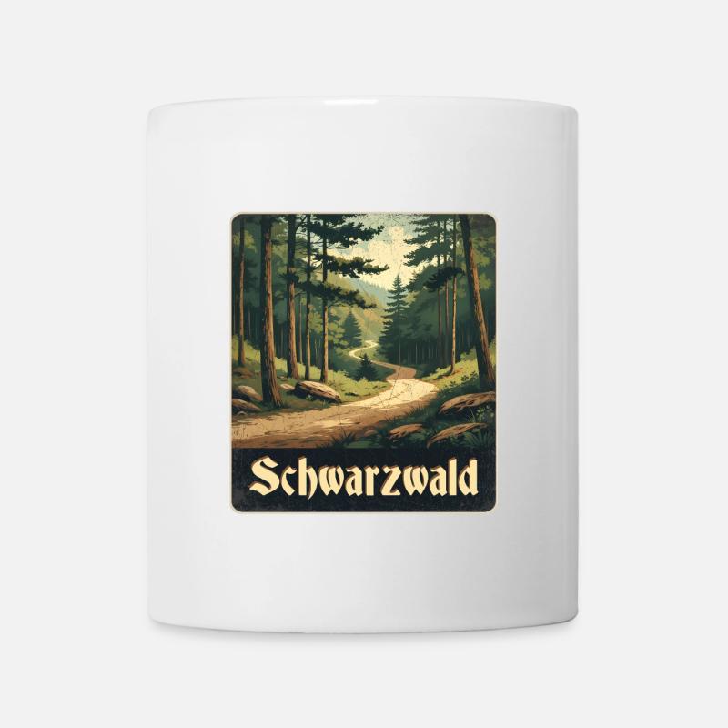 Schwarzwald Waldweg - Tasse - Weiß