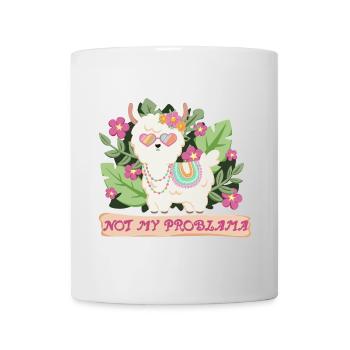 Summer Llama Alpaca - Not my problem - Mug - white - Front