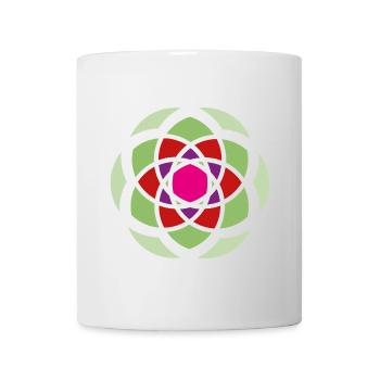 Yoga Mandala Energy Blossom Garden Meditation om - Mug - white - Front