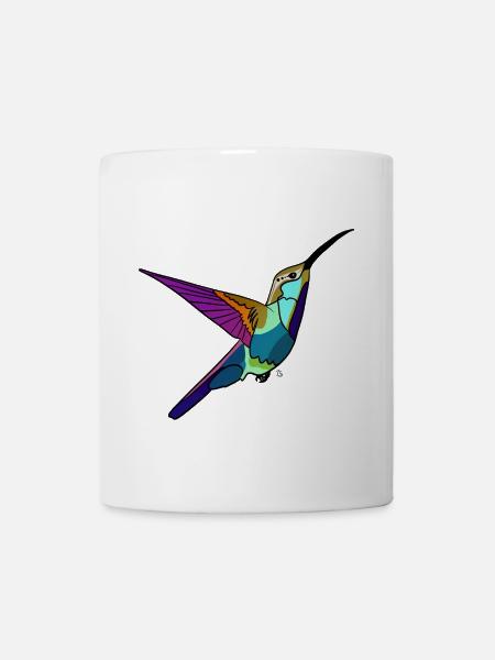 Kolibri farbig - Tasse - Weiß