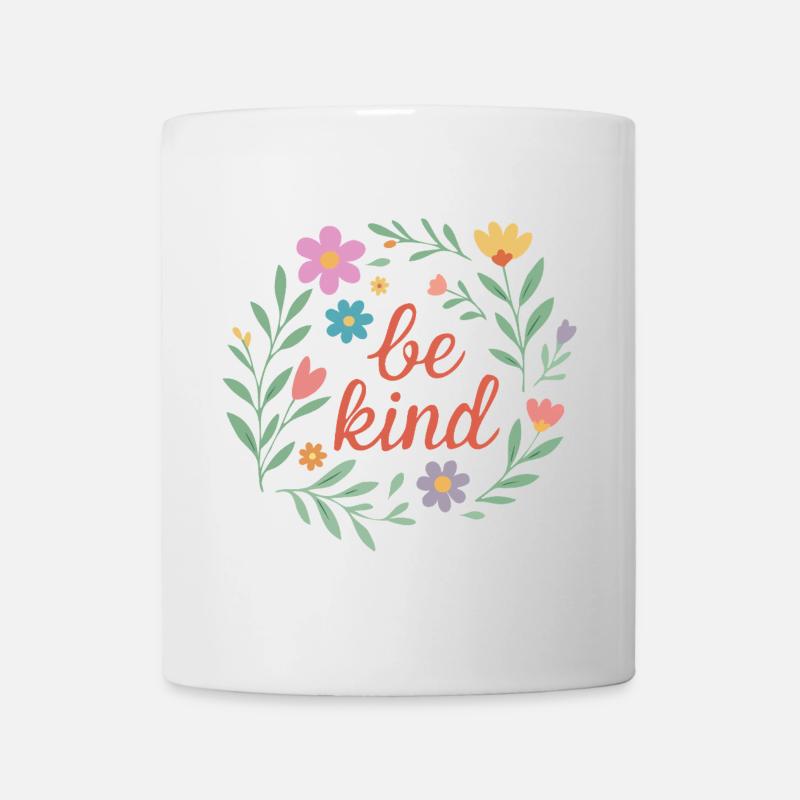 be kind floral design - Mug - white