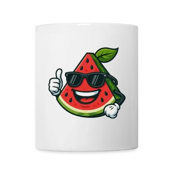 Erfrischende Wassermelone Sommerfrucht Cool Daumen - Tasse - Weiß - Vorne