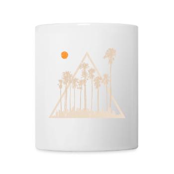 Palm Trees Tropical Summer Sunset Triangle - Mug - white - Front