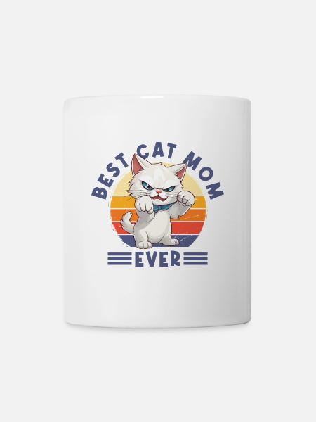 Chat Meilleur chat maman jamais Chat Maman Drôle Dicton - Mug blanc - blanc