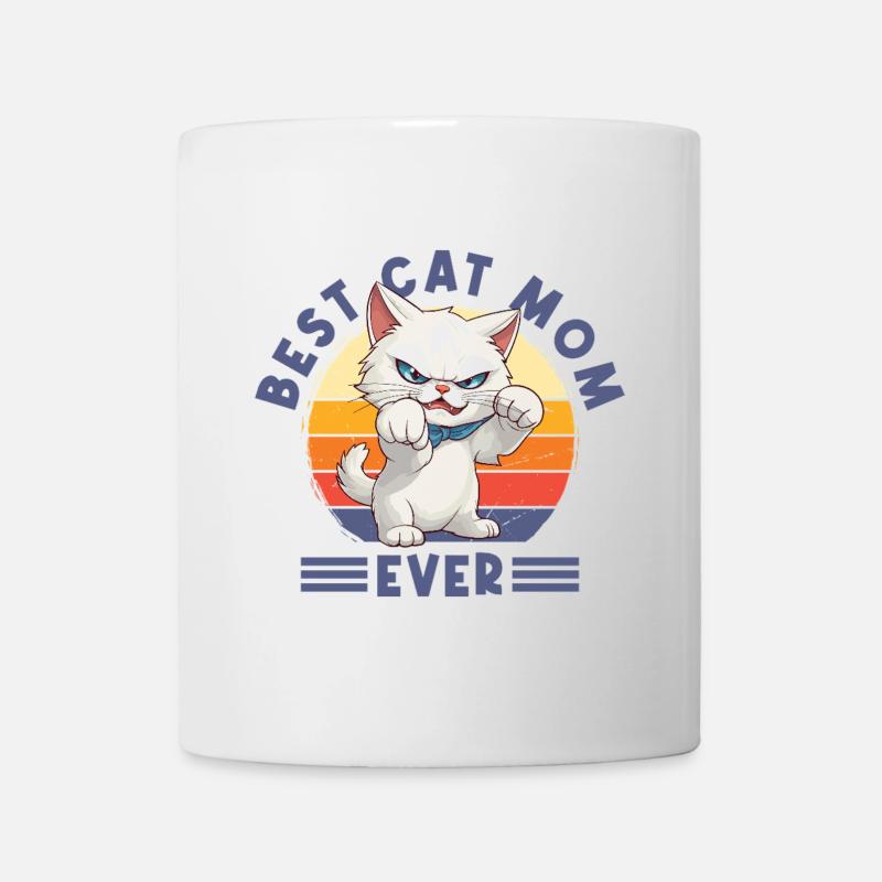 Chat Meilleur chat maman jamais Chat Maman Drôle Dicton - Mug blanc - blanc