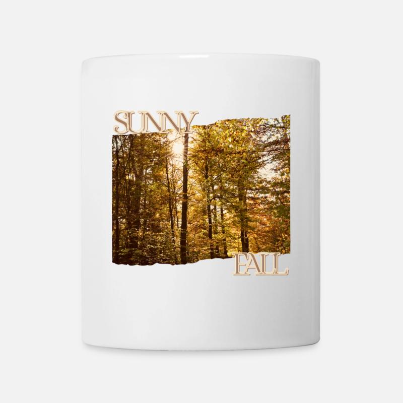 Sunny Fall - Herbstsonne im Wald - Tasse - Weiß
