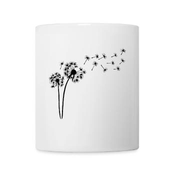 Pissenlit noir au gré du vent - Mug blanc - blanc - Devant