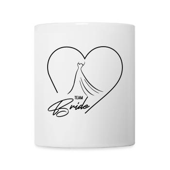 Team Bride! Heart & Wedding Dress, Customizable - Mug - white - Front