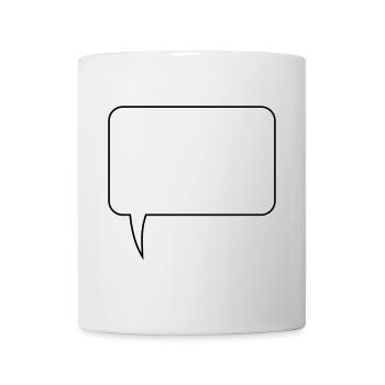 Speech bubble rectangle design - Mug - white - Front