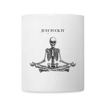 Squelette en méditation - Mug blanc - blanc - Devant