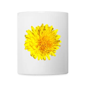 Dandelion Flower Yellow Flower - Mug - white - Front