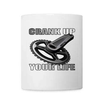 Crank Up Your Life design for bike lovers - Mug - white - Front