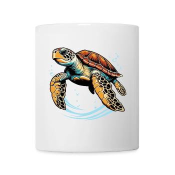 Meeresschildkröte - Tasse - Weiß - Vorne