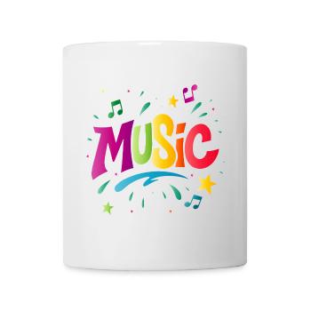 Music – Colorful typography with note symbol - Mug - white - Front