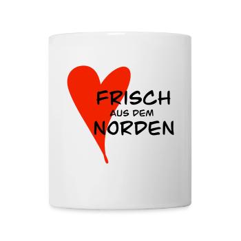 Herz Freundschaft frisch aus dem norden - Tasse - Weiß - Vorne