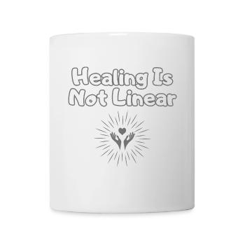 Healing Is Not Linear – Mental Health Wear - Mug - white - Front