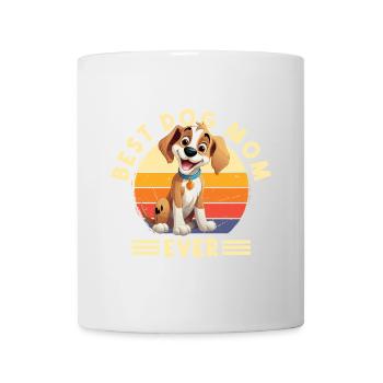 Hund Best Dog Mom Ever Beste Hunde Mama Mutter - Tasse - Weiß - Vorne