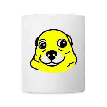 Ängstlicher Hund im Pop Art Stil - Tasse - Weiß - Vorne