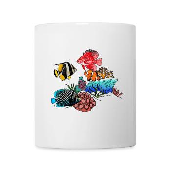 Exotic fish and corals - Mug - white - Front