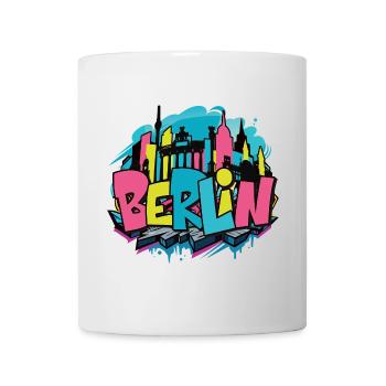 Berlin Streetart Logo Aufkleber Graffiti - Tasse - Weiß - Vorne