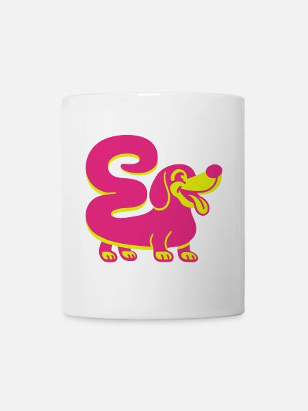 Super-Dackel im Pop-Art Style - Tasse - Weiß