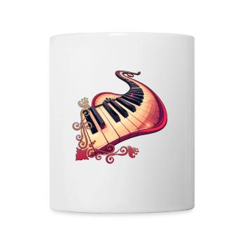 Eleganz in Bewegung: das gebogene Klavier - Tasse - Weiß - Vorne