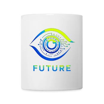 Futuristischer Kreis Technologie Design - Tasse - Weiß - Vorne