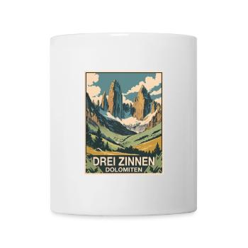 Drei Zinnen Dolomiten - Tasse - Weiß - Vorne