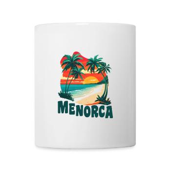 Menorca Palmen und Sandstrand - Tasse - Weiß - Vorne