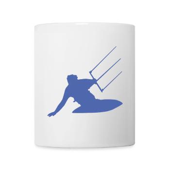 Kitesurfer Silhouette Sea Waves Adventure - Mug - white - Front