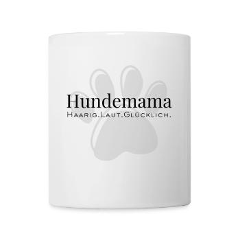Hundemama – Haarig. Laut. Glücklich. - Tasse - Weiß - Vorne