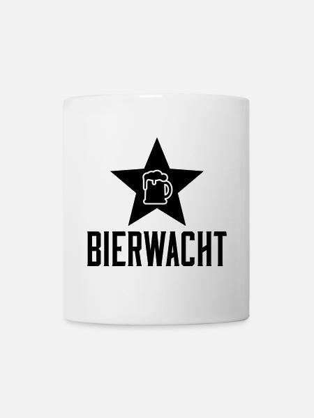 Bierkrug Linienkunst - Tasse - Weiß