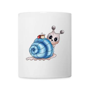 schneckenhaus blau - Tasse - Weiß - Vorne