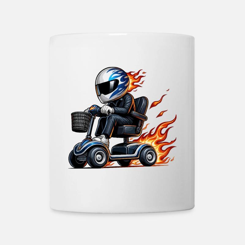 Scooter de mobilité Race bleu - Mug blanc - blanc