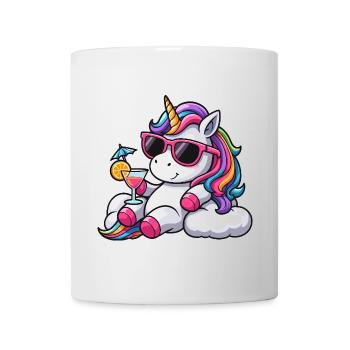 Beautiful Unicorn Rainbow Clouds Holiday - Mug - white - Front