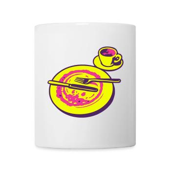 Lecker wars! Lebensart perfekt als Motiv - Tasse - Weiß - Vorne