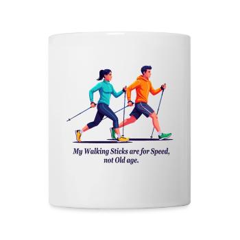Amateurs de marche nordique - Mug blanc - blanc - Devant