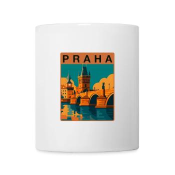 Prag Karlsbrücke - Tasse - Weiß - Vorne