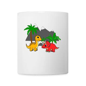 Dino Welt - Tasse - Weiß - Vorne