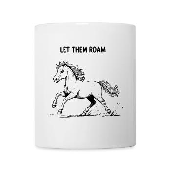 Fine Line Pferd – Let Them Roam - Tasse - Weiß - Vorne