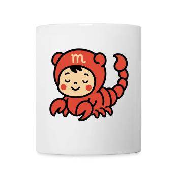 Signe du zodiaque Astro Scorpion mignon - Mug blanc - blanc - Devant