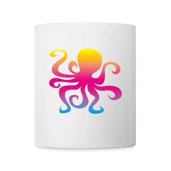 Octopus Squid Colorful Rainbow Kids - Mug - white - Front