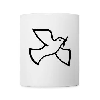 Friedenstaube - Tasse - Weiß - Vorne