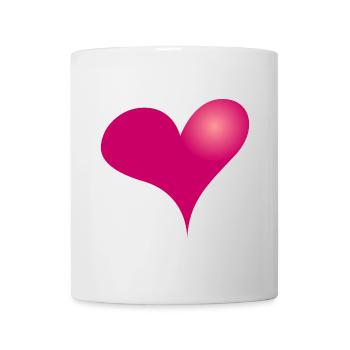 Heart II, Full Color Tee Design - Mug - white - Front