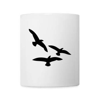 Vögel - Tasse - Weiß - Vorne